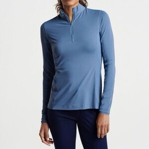 New Peter Millar Women's Storm Lightweight Sun Shirt Storm Blue